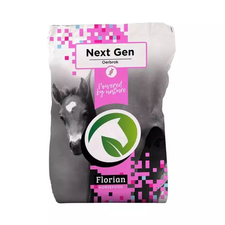 Florian Horsefood Next Gen Oerbrok, natuurlijk en gezond paardenvoer.