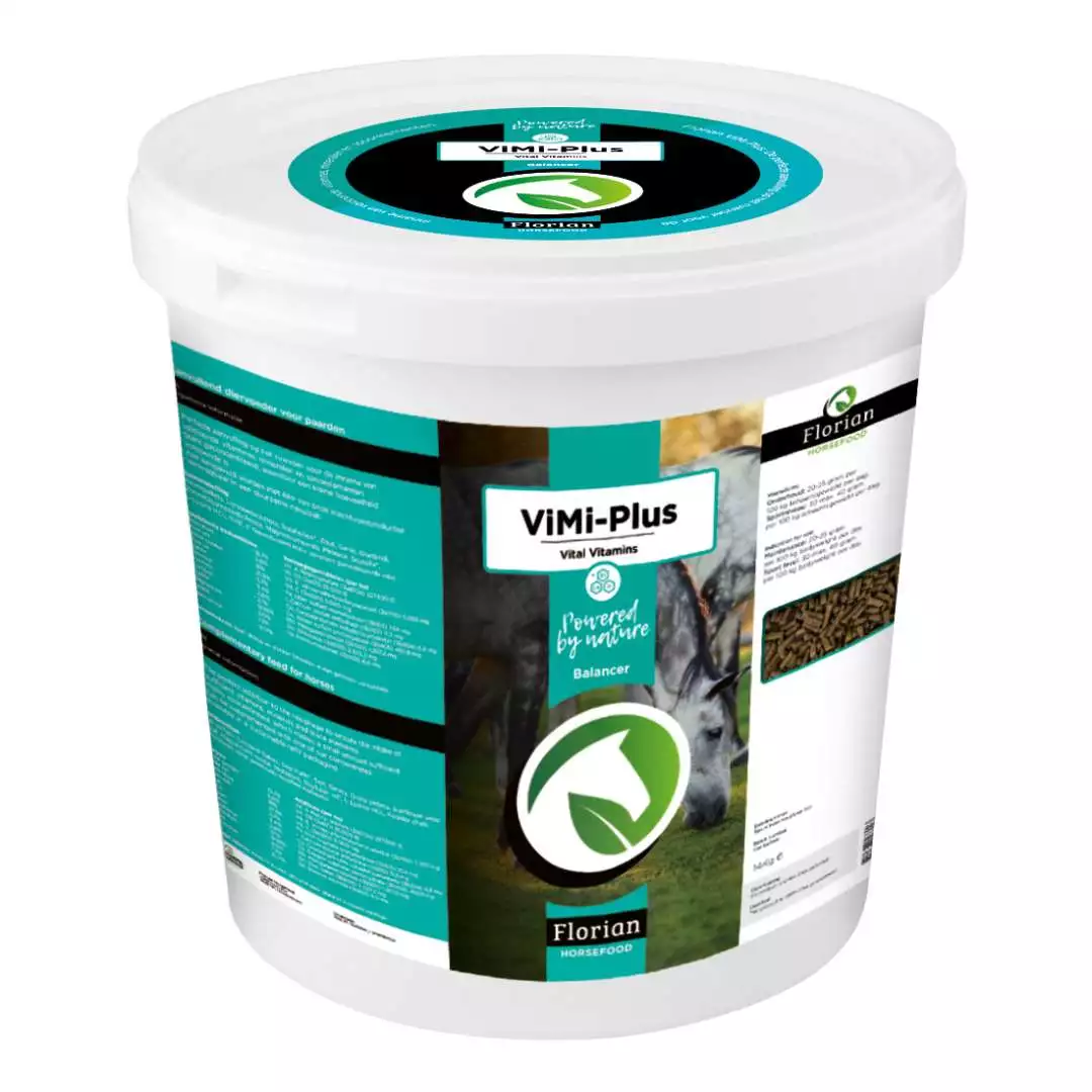 Florian ViMi-Plus balancer voor paarden, Powered by Nature, gezond en natuurlijk paardenvoer.