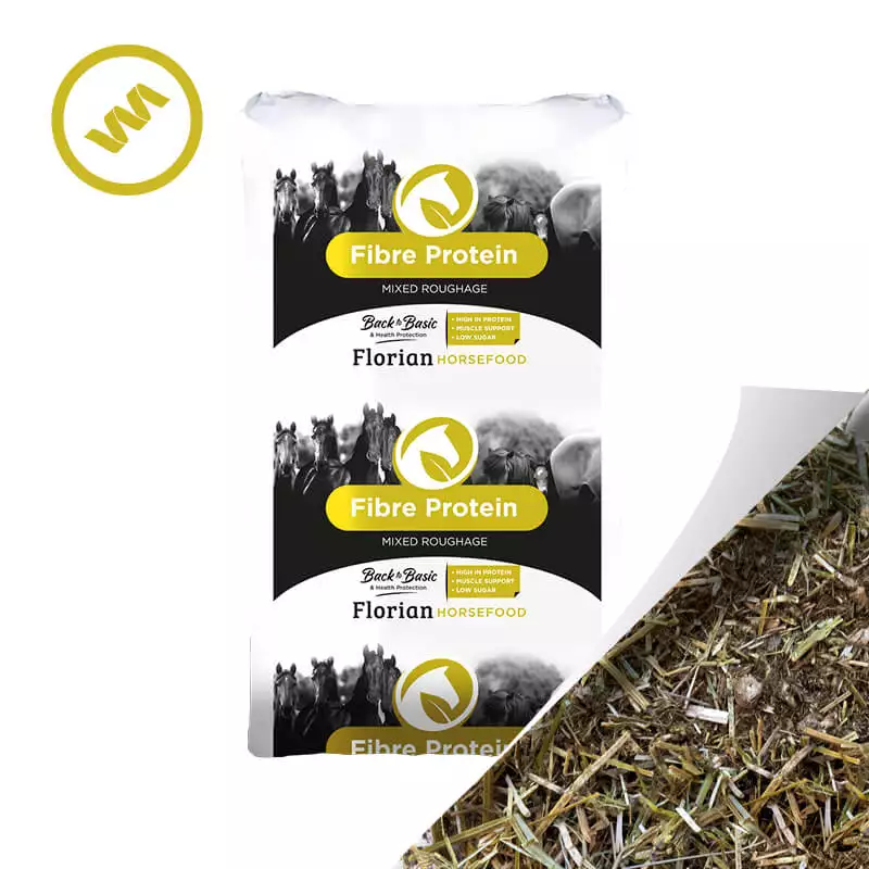 Florian Fibre Protein Ruwvoer Florian Fibre Protein gemixt ruwvoer voor paarden, natuurlijk en graanvrij.